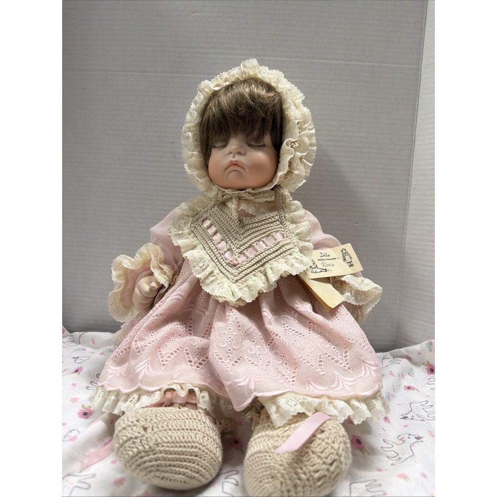 Sugar Britches Reproduction 20" Sleeping Baby Doll 1989 Of Boots Tyner By Floria
